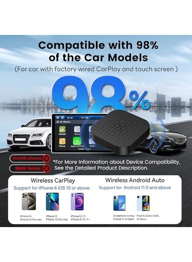 Smart Multimedia AI Box with Android 11 – Built-in YouTube & Netflix for Touch Screens – Converts Wired Systems to Wireless CarPlay & Android Auto - Image 5